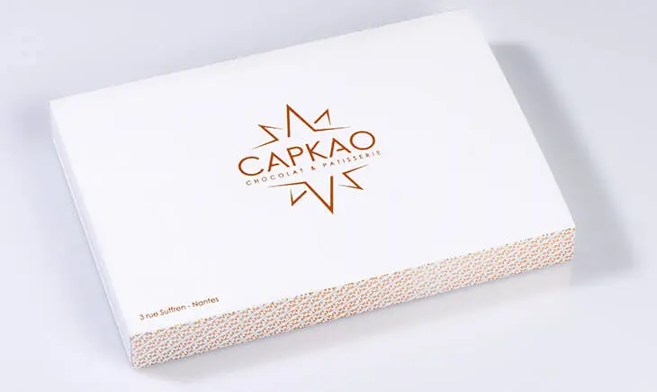 Boîte de 30 bonbons chocolats CAPKAO fermée