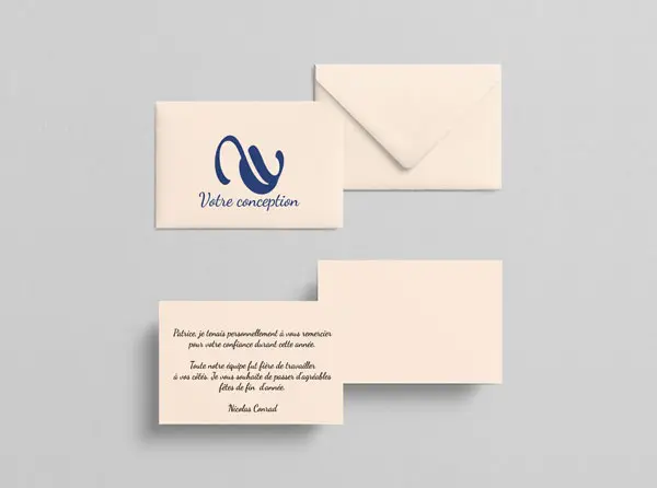 Exemple de carte cadeau client fin d'année