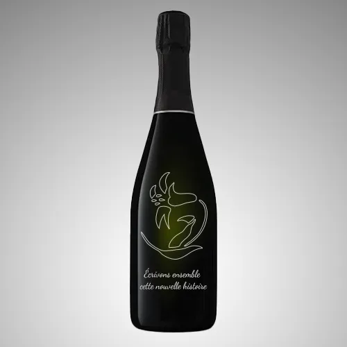 Bouteille de champagne personnsalisée avec gravure