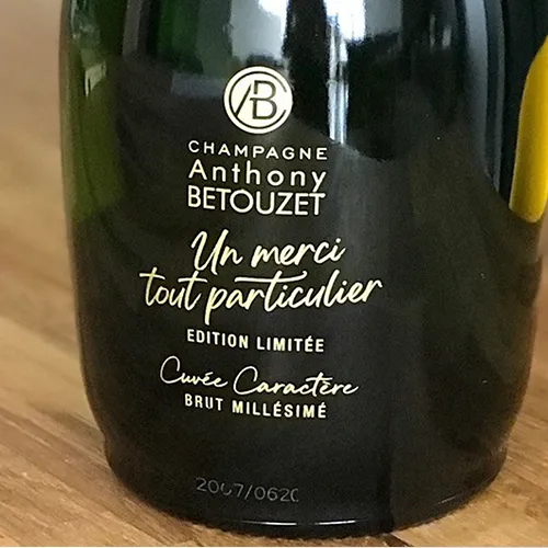 Bouteille de champagne personnsalisée avec sérigraphie