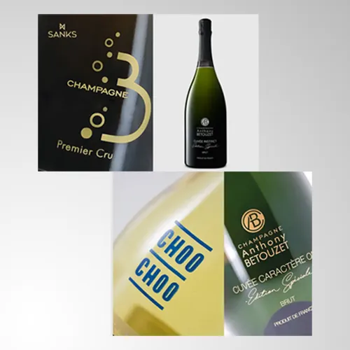 Bouteille de champagne personnsalisée avec sérigraphie
