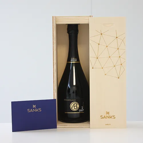 Coffret champagne bois pré packagé SANKS