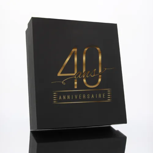 Coffret champagne chocolat personnalisé luxe fermé