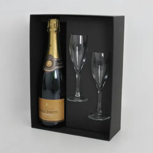 Coffret cadeau champagne et flûtes