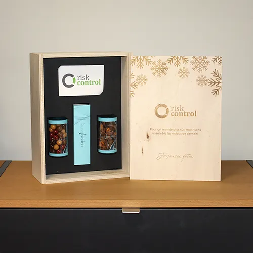 Coffret chocolat personnalisé bois