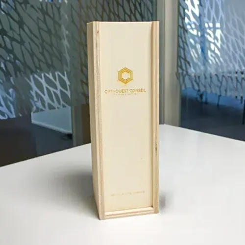Coffret vin bois personnalisé