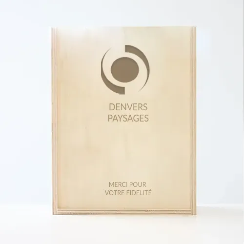 Coffret vin bois deux bouteilles fermé