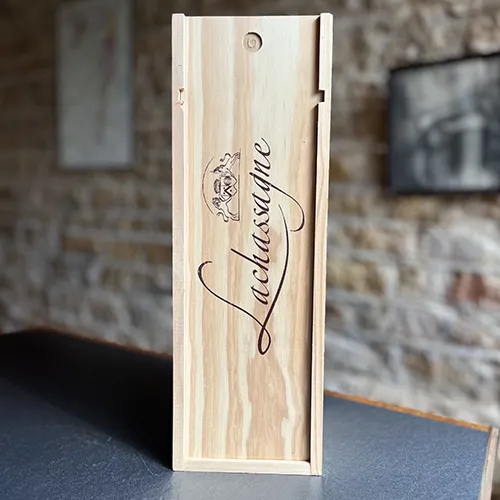 Coffret vin bois magnum fermé