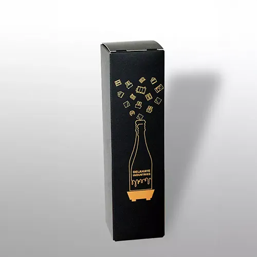 Étui champagne luxe personnalisé pour un client