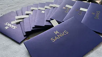 Enveloppes lettres de remerciement fin d'année