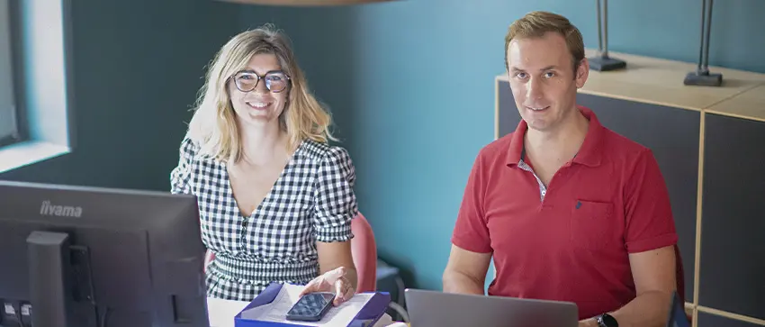 L'équipe SANKS avec Marie et Thibaud