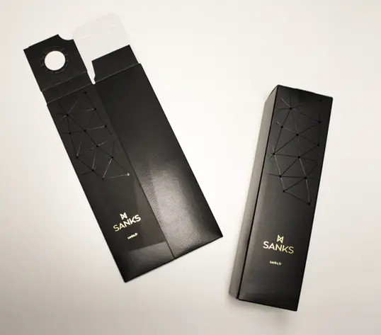 Étui premium luxe SANKS plié et déplié