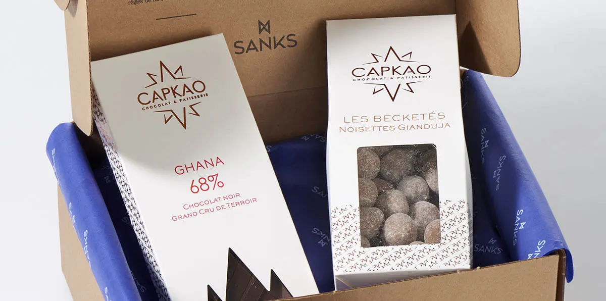 Intérieur des coffrets Chocolats SANKS zoom produits